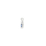 14k White Gold 0.20ctw MT Yogo Sapphire Solitaire Pendant