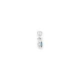 14k White Gold 0.20ctw MT Yogo Sapphire Solitaire Pendant