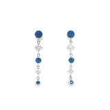 14k White Gold Drop MT Yogo Sapphire Earrings
