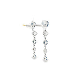 14k White Gold Drop MT Yogo Sapphire Earrings
