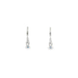14k White Gold Drop 0.43 ctw MT Yogo Sapphire Earrings