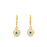 14k Yellow Gold Dangle 0.37 ctw MT Yogo Sapphire Earrings