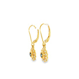 14k Yellow Gold Dangle 0.37 ctw MT Yogo Sapphire Earrings