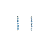 14k White Gold Drop 0.75 ctw MT Yogo Sapphire Earrings