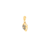 14k Yellow Gold 0.25ctw MT Yogo Sapphire Nature Inspired Pendant