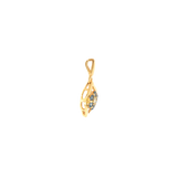 14k Yellow Gold 0.25ctw MT Yogo Sapphire Nature Inspired Pendant