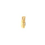 14k Yellow Gold 0.15ctw MT Yogo Sapphire Halo Pendant
