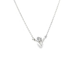 14k White Gold 0.19ctw MT Yogo Sapphire Vintage Inspired Necklace