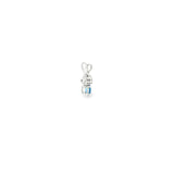14k White Gold 0.19ctw MT Yogo Sapphire Vintage Inspired Pendant