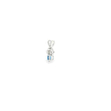 14k White Gold 0.19ctw MT Yogo Sapphire Vintage Inspired Pendant