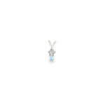 14k White Gold 0.19ctw MT Yogo Sapphire Vintage Inspired Pendant