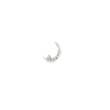 14k White Gold 0.06ctw MT Yogo Sapphire Moon Pendant