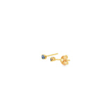14k Yellow Gold Stud 0.1 ctw MT Yogo Sapphire Earrings