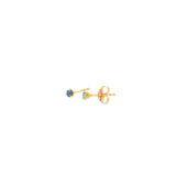 14k Yellow Gold Stud 0.19 ctw MT Yogo Sapphire Earrings