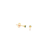14k Yellow Gold Stud 0.19 ctw MT Yogo Sapphire Earrings