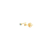 14k Yellow Gold Stud 0.10 ctw MT Yogo Sapphire Earrings
