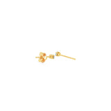 14k Yellow Gold Stud 0.10 ctw MT Yogo Sapphire Earrings