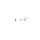14k White Gold Stud 0.10 ctw MT Yogo Sapphire Earrings
