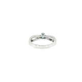 14k White Gold Curved 0.35ctw MT Yogo Sapphire Women's Ring