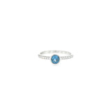 14k White Gold Bezel 0.40ctw MT Yogo Sapphire Women's Ring
