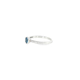 14k White Gold Bezel 0.40ctw MT Yogo Sapphire Women's Ring
