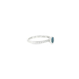14k White Gold Bezel 0.40ctw MT Yogo Sapphire Women's Ring