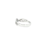 14k White Gold Geometric 0.27ctw MT Yogo Sapphire Women's Ring