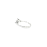 14k White Gold Vintage Inspired 0.18ctw MT Yogo Sapphire Women's Ring