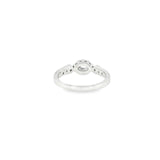 14k White Gold Halo 0.20ctw MT Yogo Sapphire Women's Ring