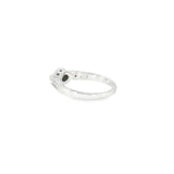 14k White Gold Halo 0.20ctw MT Yogo Sapphire Women's Ring