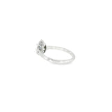 14k White Gold Vintage Inspired 0.21ctw MT Yogo Sapphire Women's Ring