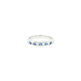 14k White Gold 0.14ctw MT Yogo Sapphire Women's Ring