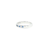 14k White Gold 0.14ctw MT Yogo Sapphire Women's Ring