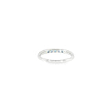 14k White Gold 5 Stone 0.30ctw MT Yogo Sapphire Women's Ring