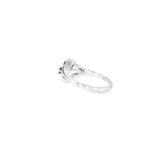 14k White Gold Multi Stone 0.33ctw MT Yogo Sapphire Women's Ring