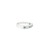14k White Gold Vintage Inspired 0.14ctw MT Yogo Sapphire Women's Ring