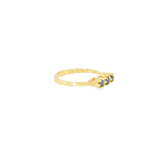 14k Yellow Gold 3 Stone 0.20ctw MT Yogo Sapphire Women's Ring