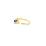 14k Yellow Gold Free Form 0.38ctw MT Yogo Sapphire Women's Ring