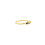 14k Yellow Gold Bezel 0.29ctw MT Yogo Sapphire Women's Ring