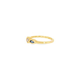 14k Yellow Gold Bezel 0.29ctw MT Yogo Sapphire Women's Ring