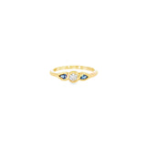 14k Yellow Gold Bezel 0.29ctw MT Yogo Sapphire Women's Ring