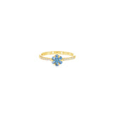 14k Yellow Gold Nature Inspired 0.28ctw MT Yogo Sapphire Women's Ring