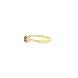 14k Yellow Gold Nature Inspired 0.28ctw MT Yogo Sapphire Women's Ring