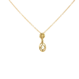 14k Yellow Gold 0.469 ctw Diamond Drop Pendant