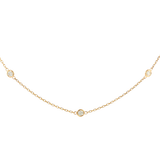 14k Yellow Gold 0.72 ctw Diamond Station Necklace
