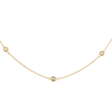 14k Yellow Gold 0.72 ctw Diamond Station Necklace
