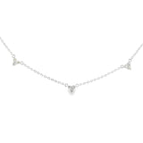 14k White Gold 0.75 ctw Diamond Station Necklace