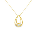 14k Yellow Gold 0.29 ctw Diamond Drop Pendant