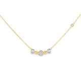 14k Yellow Gold 0.28 ctw Diamond Bezel Necklace