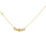 14k Yellow Gold 0.28 ctw Diamond Bezel Necklace